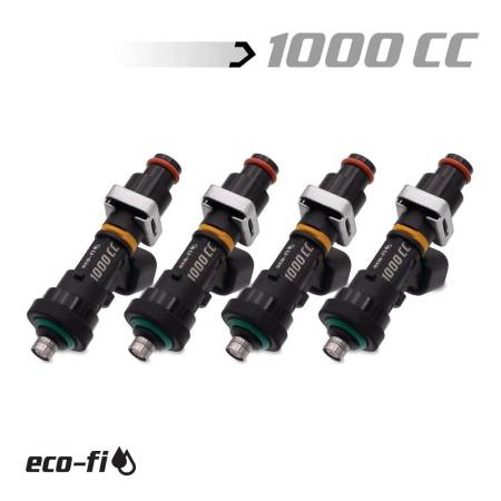 BLOX Racing - BLOX Racing Eco-Fi Street Injectors 1000cc/min w/1/2in Adapter Honda B/D/H Series (Set of 4)