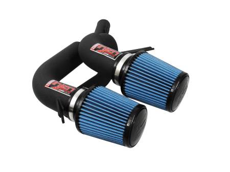 Injen - Injen 08-09 535i E60 3.0L L6 Twin intake & AMSOIL Filters Wrinkle Black Short Ram Intake