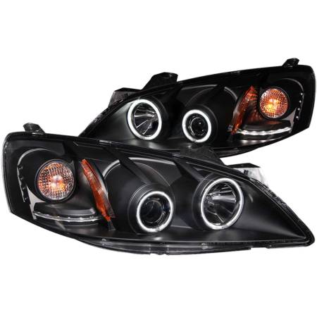 ANZO Headlights, Tail Lights and More  - ANZO 2005-2010 Pontiac G6 Projector Headlights w/ Halo Black (CCFL)