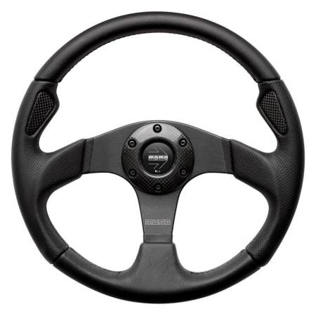 Momo - Momo Jet Steering Wheel 320 mm -  Black AirLeather/Black Spokes