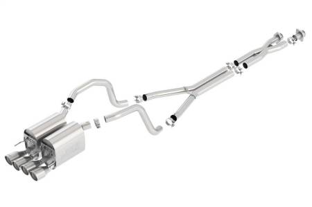 Borla - Borla 05-08 Chevrolet Corvette Coupe/Conv 6.0L/6.2L 8cyl 4spd/6spd RWD inS-Type IIin Catback Exhaust