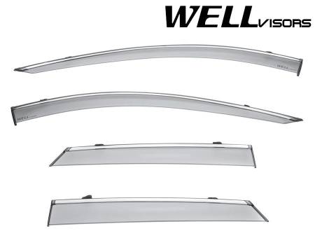 WellVisors - WellVisors Side Window Deflectors Cadillac XT5 2017+ With Chrome Trim