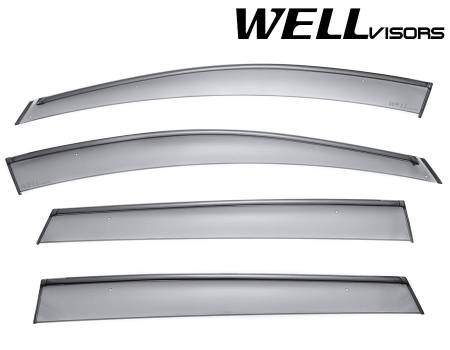 WellVisors - WellVisors Side Window Deflectors Toyota RAV4 13-18 With Black Trim