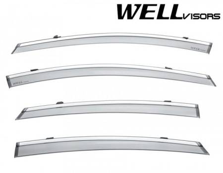 WellVisors - WellVisors Side Window Deflectors Chevrolet Volt 16-19 with Chrome trim