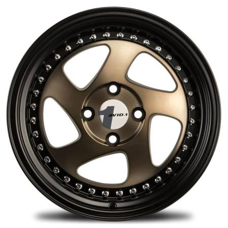 Avid.1 Wheels - Avid.1 Wheels Rim AV-19 15x8.0 4x100 ET25 73.1CB Bronze/Black Lip