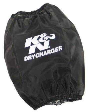 K&N - K&N Black DryCharger Round Tapered Air Filter Wrap 5.5in Base ID x 4.5in Top ID x 6.5in H