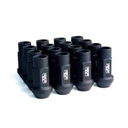 BLOX Racing - BLOX Racing Street Series Forged Lug Nuts - Flat Black 12 x 1.5mm - Set of 20 (New Design)