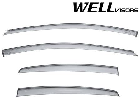 WellVisors - WellVisors Side Window Deflectors Dodge Dart 13-16 with Black Trim