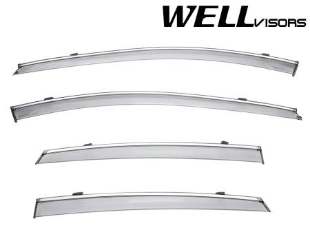 WellVisors - WellVisors Side Window Deflectors Buick LaCrosse 2017+ with Chrome Trim