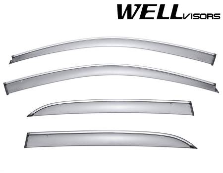 WellVisors - WellVisors Side Window Deflectors Honda Accord Sedan 03-07 With Chrome Trim