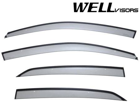 WellVisors - WellVisors Side Window Deflectors Volkswagen Jetta Sedan 06-10 With Black Trim