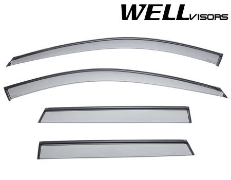 WellVisors - WellVisors Side Window Deflectors Audi A3 06-13 With Black Trim