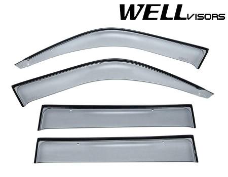 WellVisors - WellVisors Side Window Deflectors Toyota Landcruiser 91-97 With Black Trim