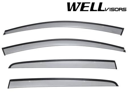 WellVisors - WellVisors Side Window Deflectors Volkswagen Golf MK6 5 Doors Hatchback 10-14 With Black Trim