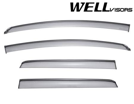 WellVisors - WellVisors Side Window Deflectors Honda Fit 15-20 With Black Trim