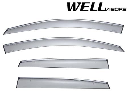 WellVisors - WellVisors Side Window Deflectors Honda CRV 12-16 With Chrome Trim