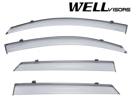 WellVisors - WellVisors Side Window Deflectors Hyundai Tucson 16-21 w/ Black Trim