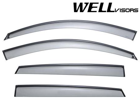 WellVisors - WellVisors Side Window Deflectors BMW E71 X6 08-14 With Black Trim