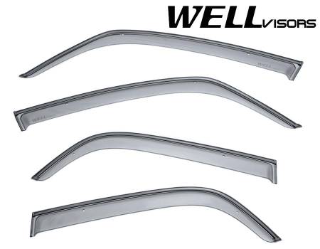 WellVisors - WellVisors Side Window Deflectors Suzuki SX4 Hatchback 07-13 with Black Trim