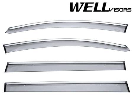 WellVisors - WellVisors Side Window Deflectors HONDA ODYSSEY 11-17 with Chrome Trim