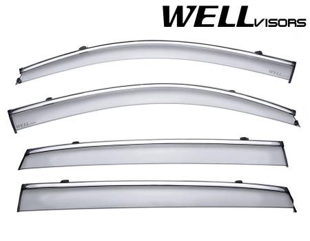 WellVisors - WellVisors Side Window Deflectors Acura MDX 14-20 with Chrome Trim