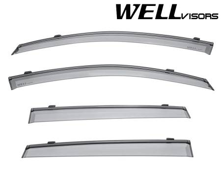 WellVisors - WellVisors Side Window Deflectors Suzuki Aerio SX Hatchback 02-06 with Black Trim