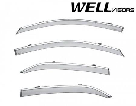 WellVisors - WellVisors Side Window Deflectors Chevrolet Equinox 10-17 with Chrome trim