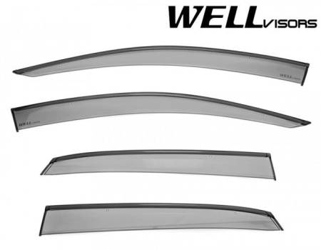 WellVisors - WellVisors Side Window Deflectors Honda Civic Hatchback 2017+ with Black Trim