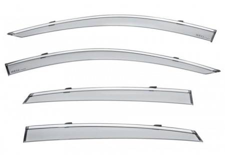 WellVisors - WellVisors Side Window Deflectors Honda Accord 2018+ Sedan w/ Chrome Trim