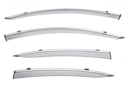 WellVisors - WellVisors Side Window Deflectors Acura ILX Sedan 13-20 With Chrome Trim