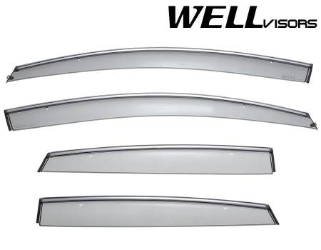 WellVisors - WellVisors Side Window Deflectors Buick Verano 12-17 With Chrome Trim