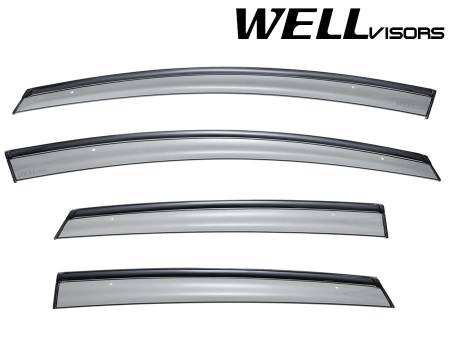 WellVisors - WellVisors Side Window Deflectors Ford Fiesta Hatchback 11-19 With Black Trim