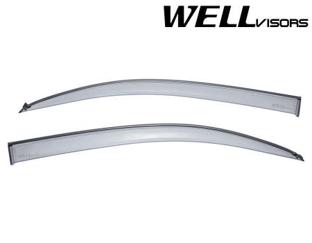 WellVisors - WellVisors Side Window Deflectors Nissan NV200 Chevrolet City Express 13-17 Front only BLACK TRIM