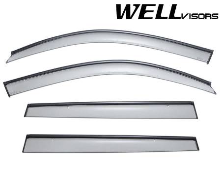 WellVisors - WellVisors Side Window Deflectors BMW F25 X3 11-16 With Black Trim