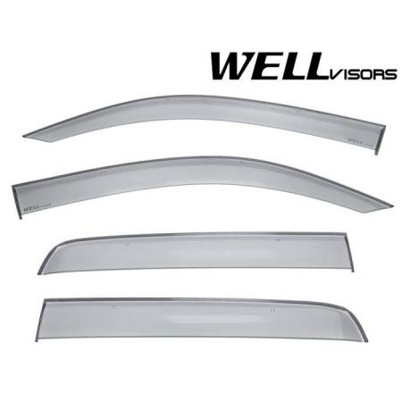 WellVisors - WellVisors Side Window Deflectors Toyota Tacoma 05-15 Double Cab Premium Series