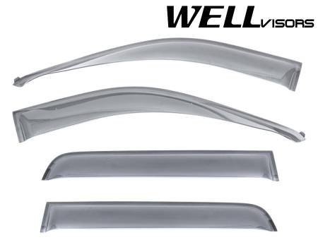 WellVisors - WellVisors Side Window Deflectors Chevrolet Silverado Crew Cab 14-18 Off-Road Series