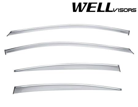 WellVisors - WellVisors Side Window Deflectors Chevrolet Cruze 16-19 with Chrome trim