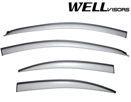 WellVisors - WellVisors Side Window Deflectors Chevrolet Sonic Sedan 12-20 With Black Trim