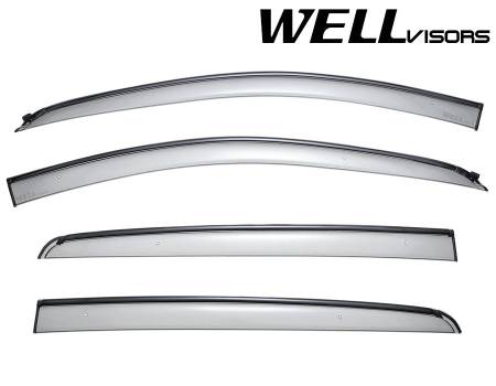 WellVisors - WellVisors Side Window Deflectors Chevrolet Sonic Hatchback 12-20 With Black Trim