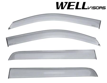 WellVisors - WellVisors Side Window Deflectors Chevrolet Silverado Crew Cab 14-18 Premium Series