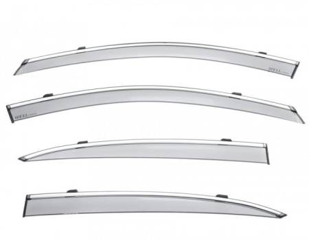 WellVisors - WellVisors Side Window Deflectors Acura TLX 15-20 With Chrome Trim