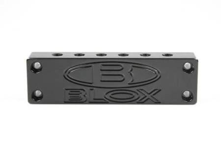 BLOX Racing - BLOX Racing Surface-mount Vacuum Block - 6-Port / Billet Aluminum - Black