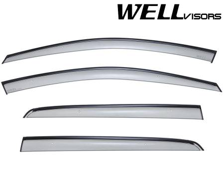 WellVisors - WellVisors Side Window Deflectors Volkswagen Golf MK7 5 Doors Hatchback 15-20 With Black Trim