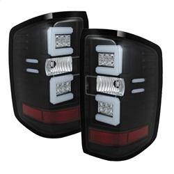 Spyder Auto - Spyder Chevy 1500 14-16 Light Bar LED Tail Lights Blk ALT-YD-CS14-LBLED-BK