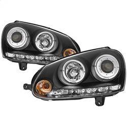 Spyder Auto - Spyder Volkswagen GTI 06-09/Jetta 06-09 Halogen Model Only - LED Halo DRL Black PRO-YD-VG06-HL-BK