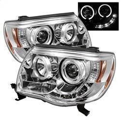 Spyder Auto - Spyder Toyota Tacoma 05-11 Projector Headlights LED Halo LED Chrome High H1 Low H1 PRO-YD-TT05-HL-C