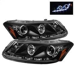 Spyder Auto - Spyder Honda Accord 08-12 4Dr Projector Headlights- LED Halo DRL Blk PRO-YD-HA08-4D-HL-BK