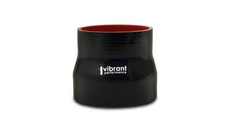 Vibrant Performance 4 Ply Reducer Couper 4.0in ID x 3.75in ID x 3in Long - Black