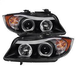 Spyder Auto - Spyder BMW E90 3-Series 06-08 Projector LED Halo Amber Reflctr Rplc Bulb Blk PRO-YD-BMWE9005-AM-BK