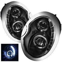 Spyder Auto - Spyder Mini Cooper 02-06 Projector Headlights DRL Black High H1 Low H1 PRO-YD-MC02-DRL-BK